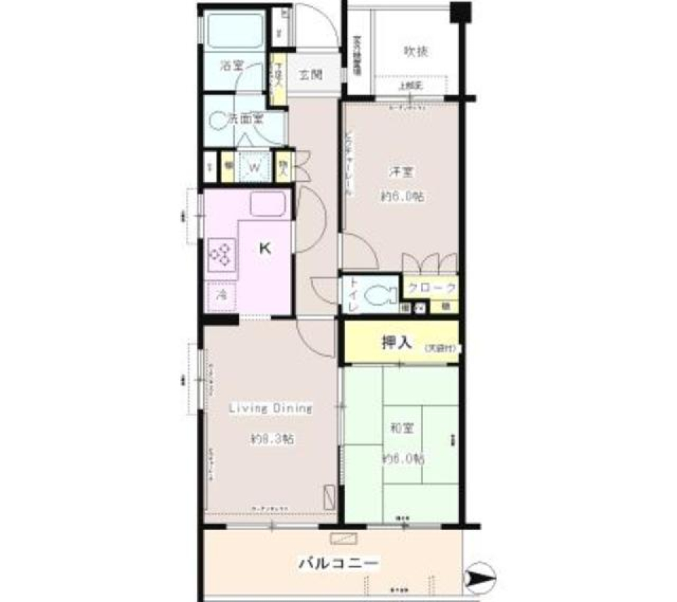 東村山北パーク・ホームズ　311号室の間取り図