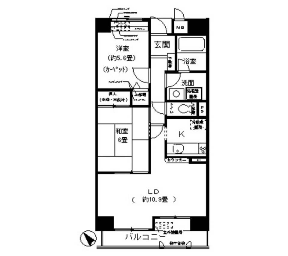豊中パーク・レジデンス　802号室の間取り図