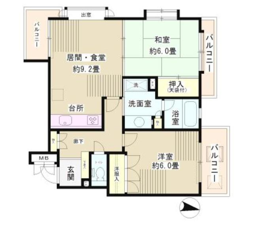 パーク・ノヴァ大船　301号室の間取り図