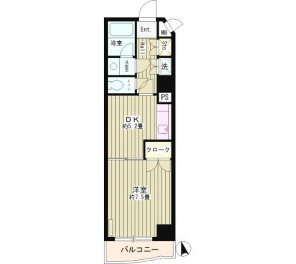 メゾン「サロム」　410号室の間取り図