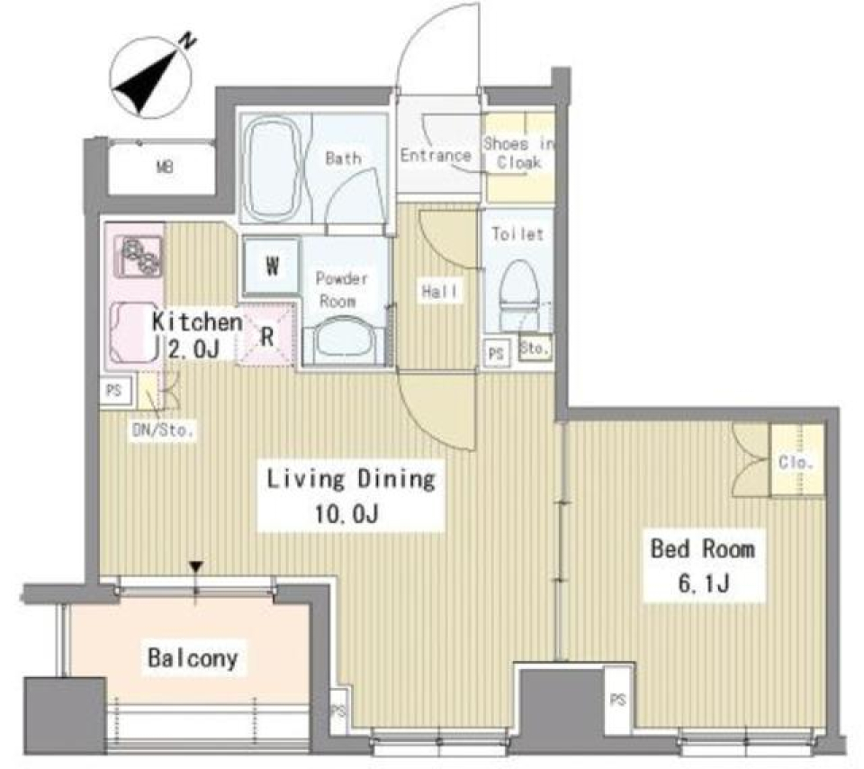 リベルテ月島　510号室の間取り図