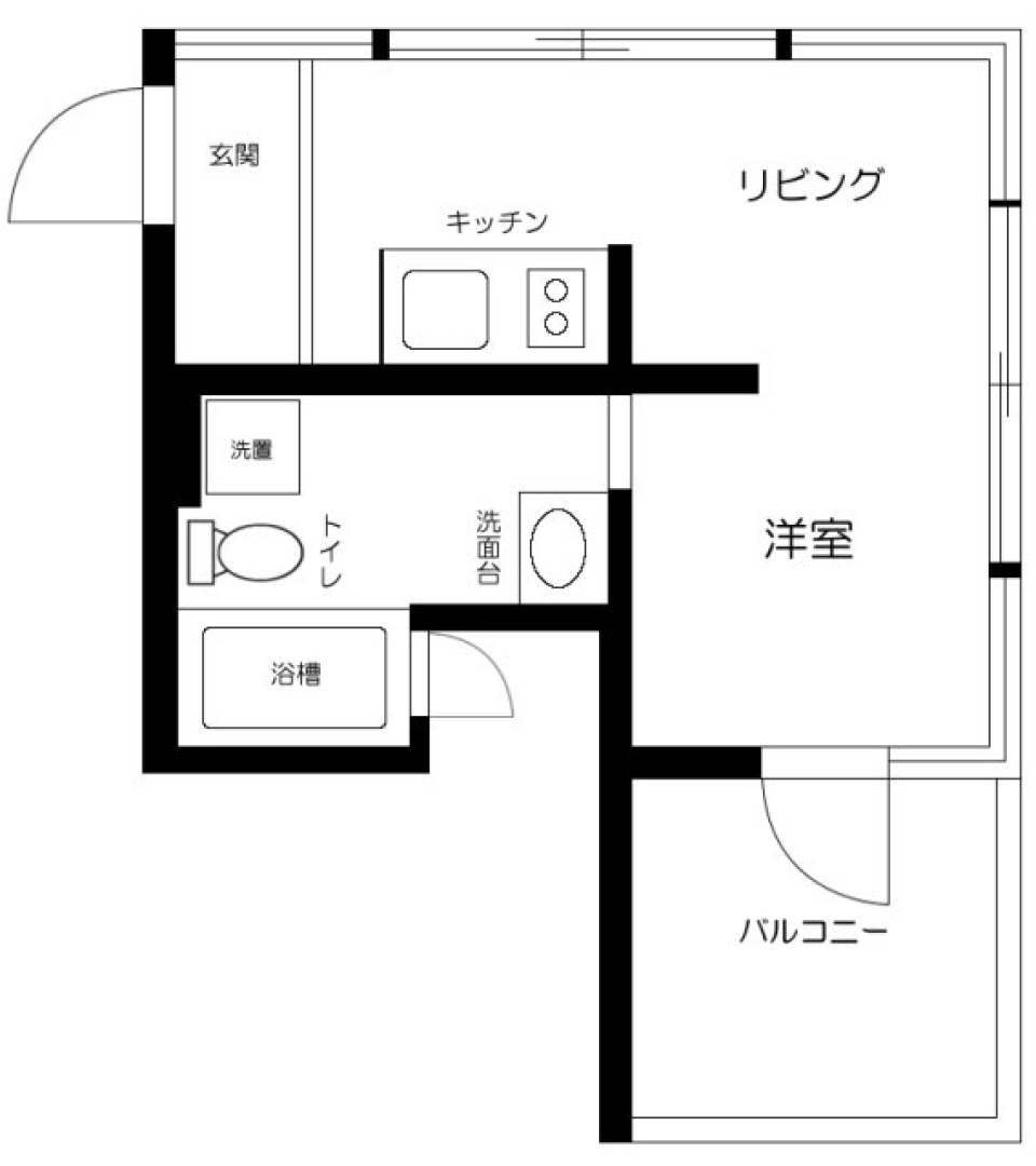 Ｍｏｎ－ｎａｋａ　Ａｐａｒｔｍｅｎｔ　Ｔｅｒｒａｃｅ　203号室の間取り図