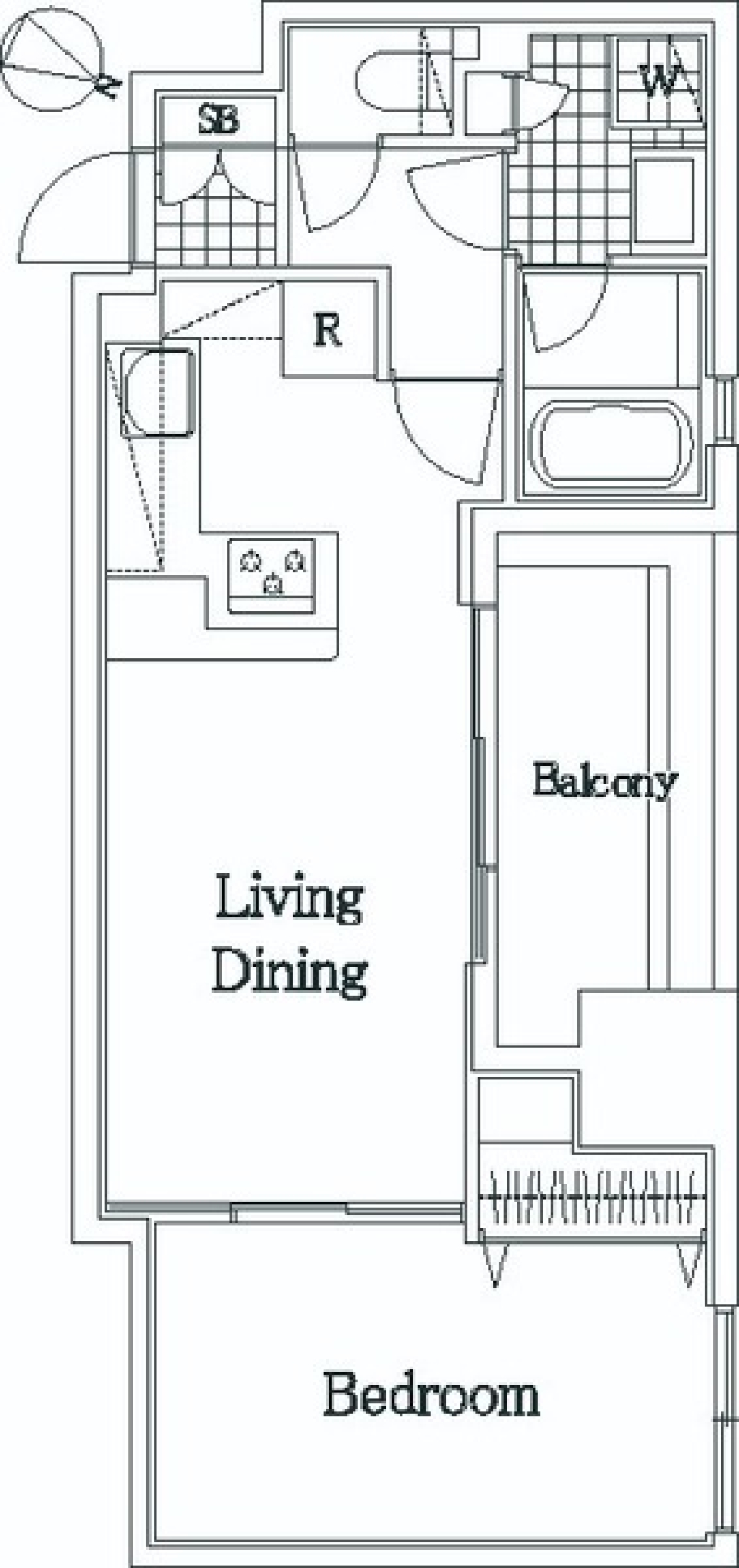 ザ・レジデンス・オブ・トーキョーＨ２０ウエストタワー　603号室［ペット可］の間取り図