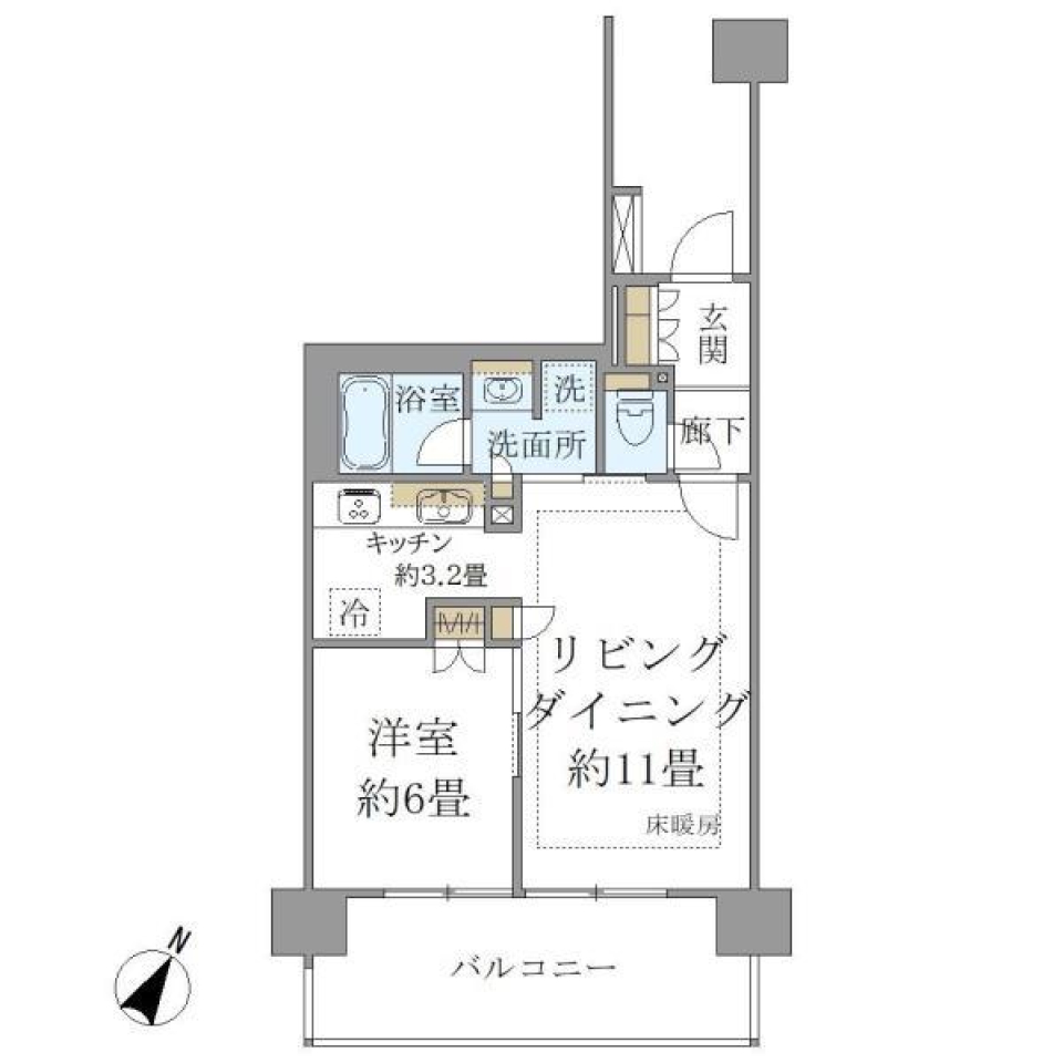 ＢｒｉｌｌｉａＣｉｔｙ　石神井公園　ＡＴＬＡＳ　２号棟　103号室の間取り図