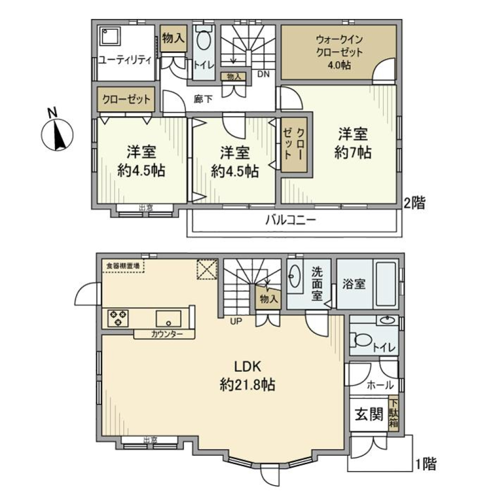高野戸建の間取り図