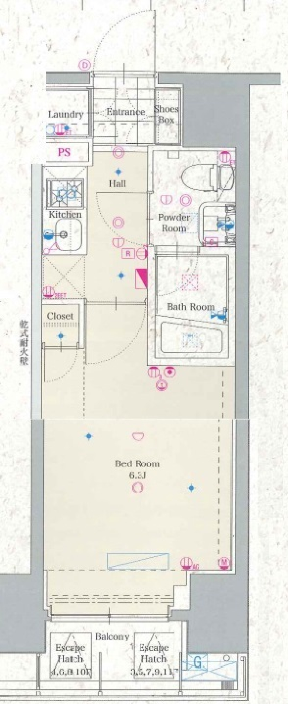 グラントゥルース練馬3　803号室［ペット可］の間取り図