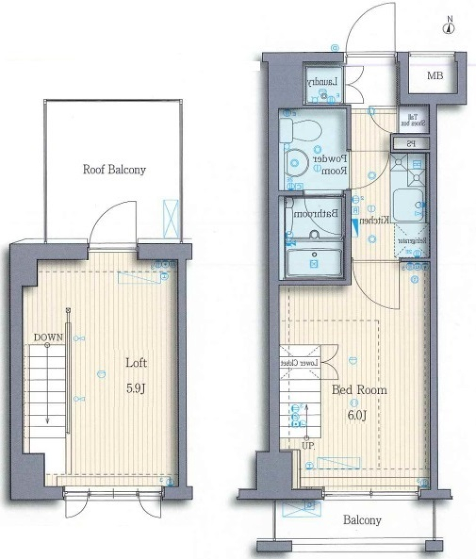 グラントゥルース大森プレミオ　505号室［ペット可］の間取り図