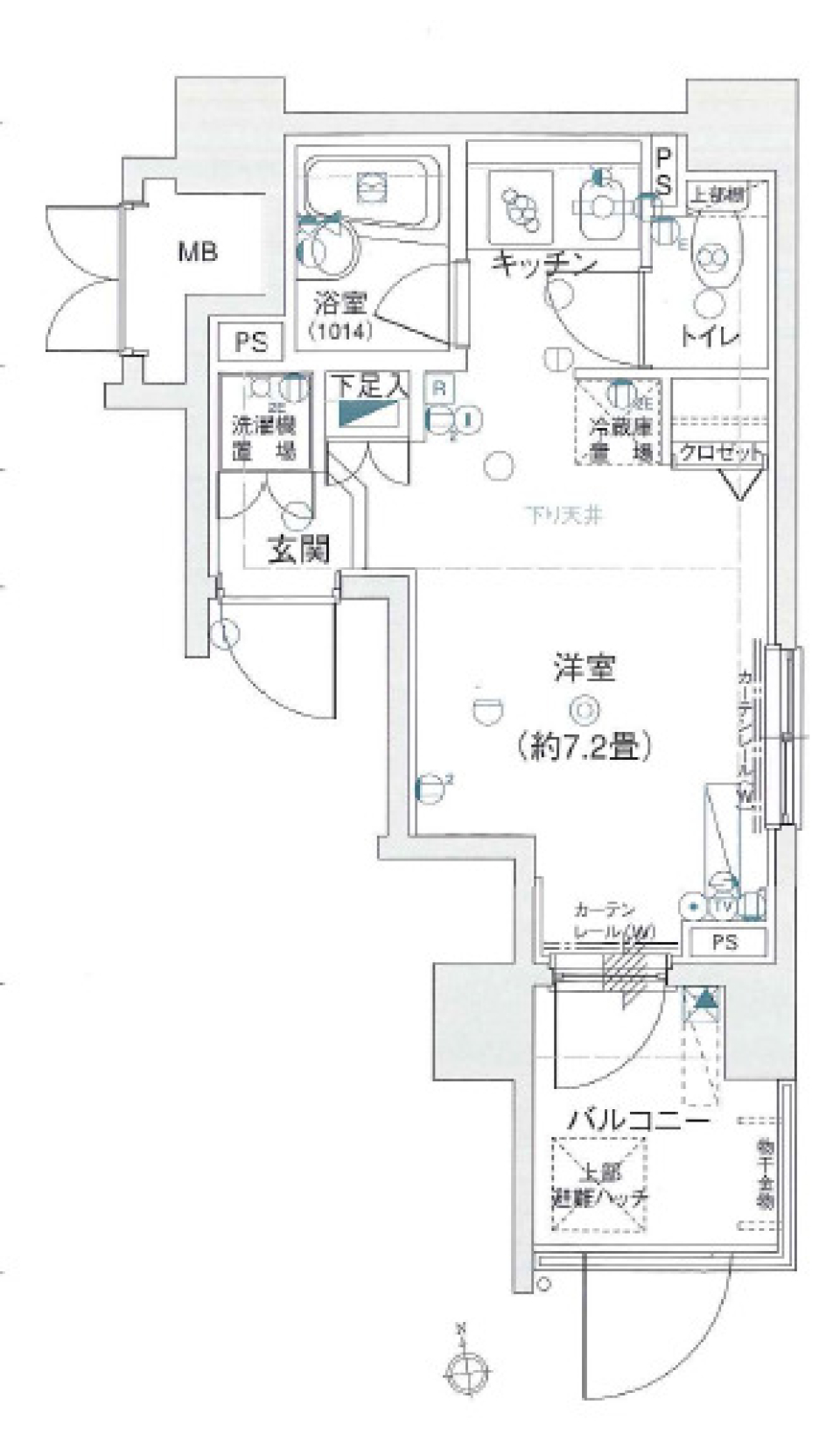 グラントゥルース大森　203号室［ペット可］の間取り図