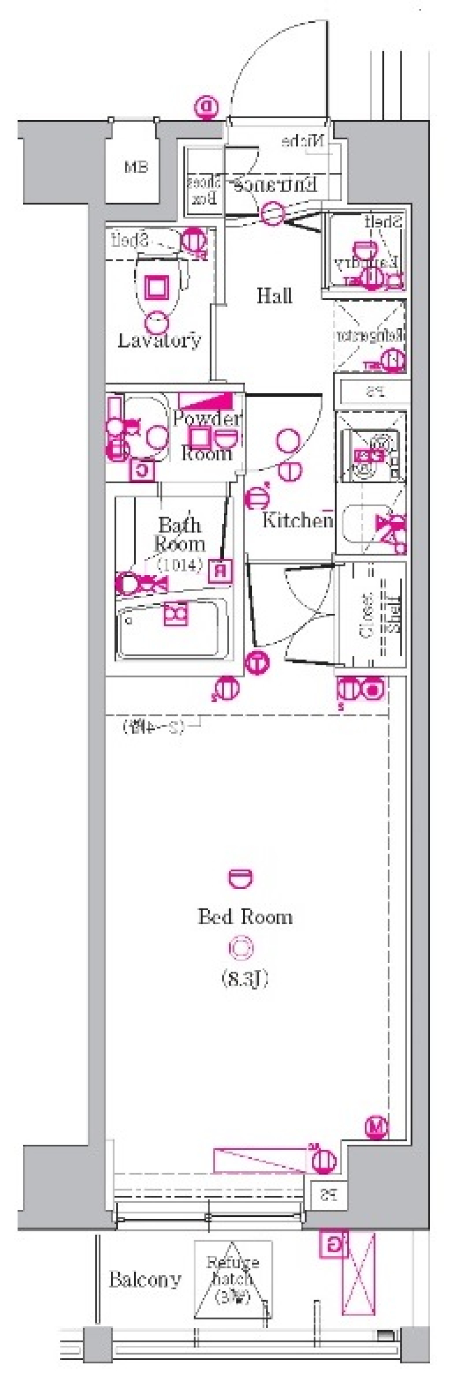 グラントゥルース小竹向原　207号室［ペット可］の間取り図