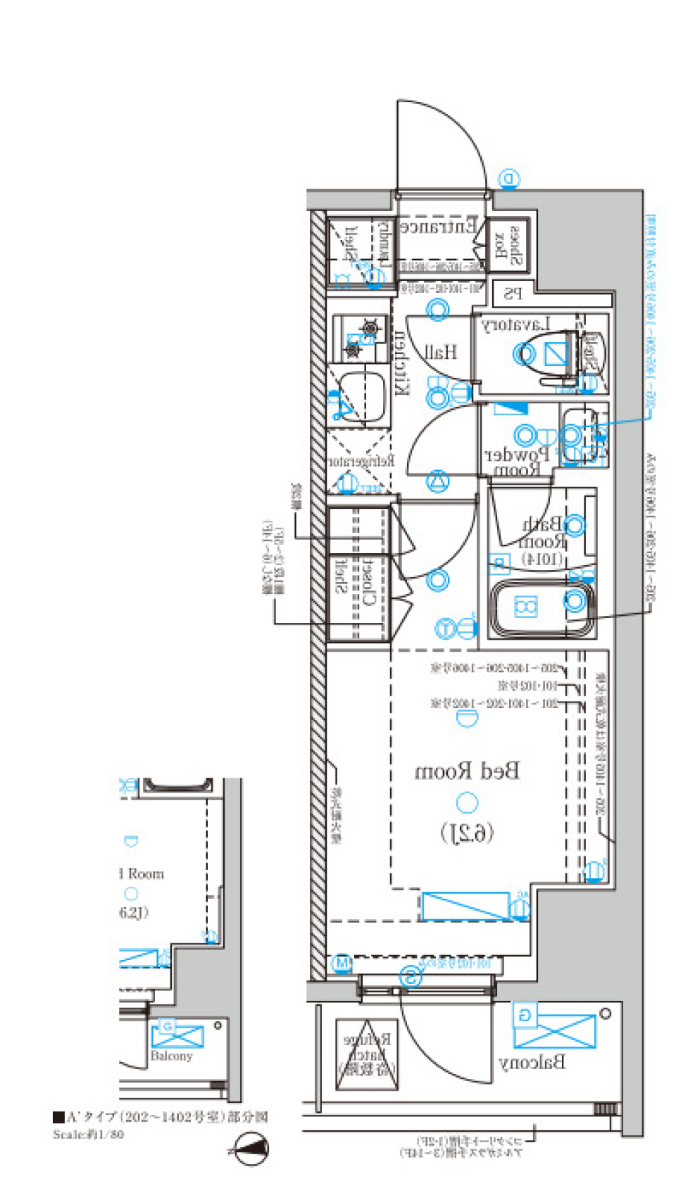DIPS亀有駅前　702号室［ペット可］の間取り図