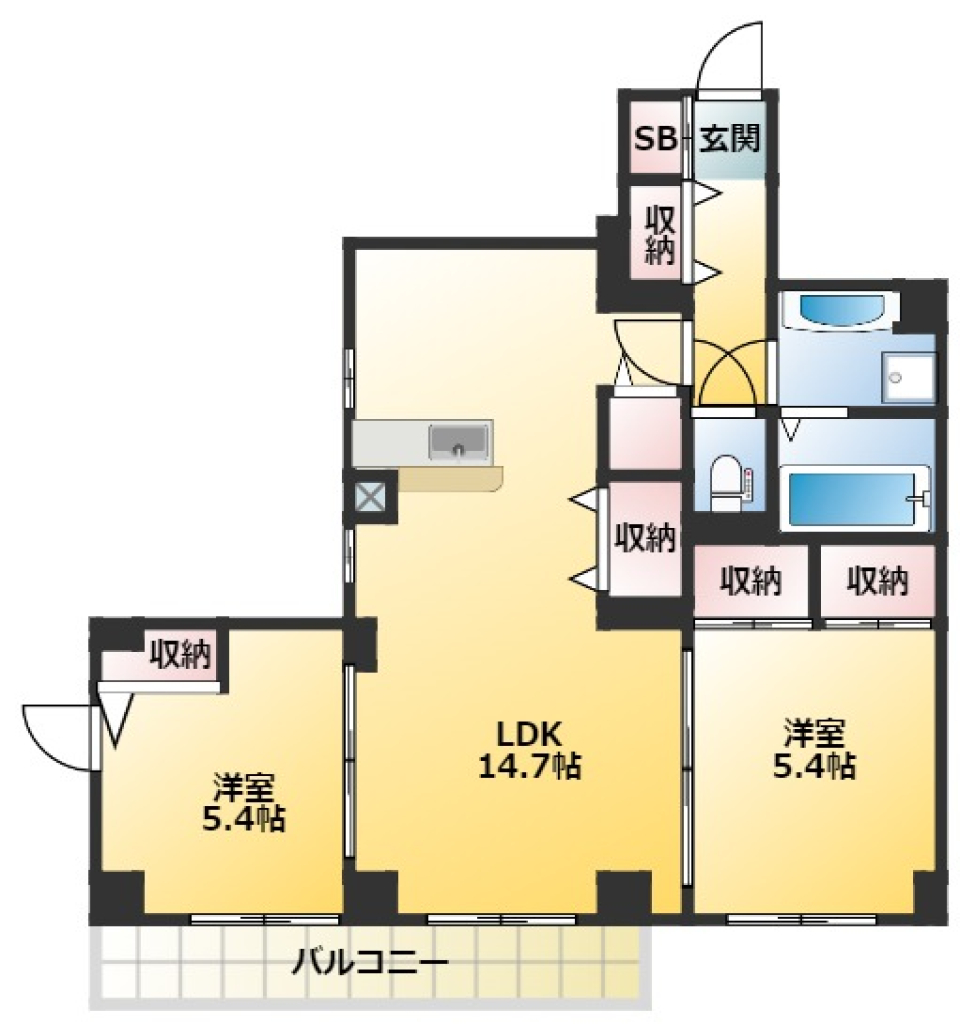 サンファミール　104号室の間取り図
