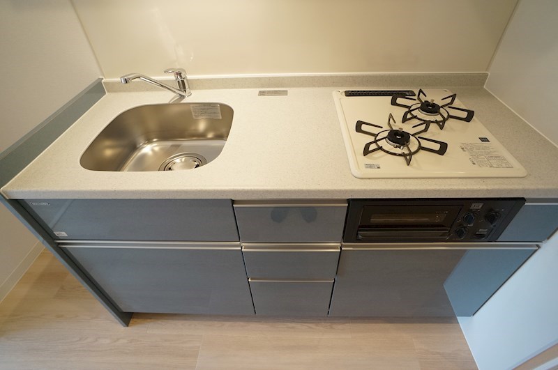 二口コンロのシステムキッチン