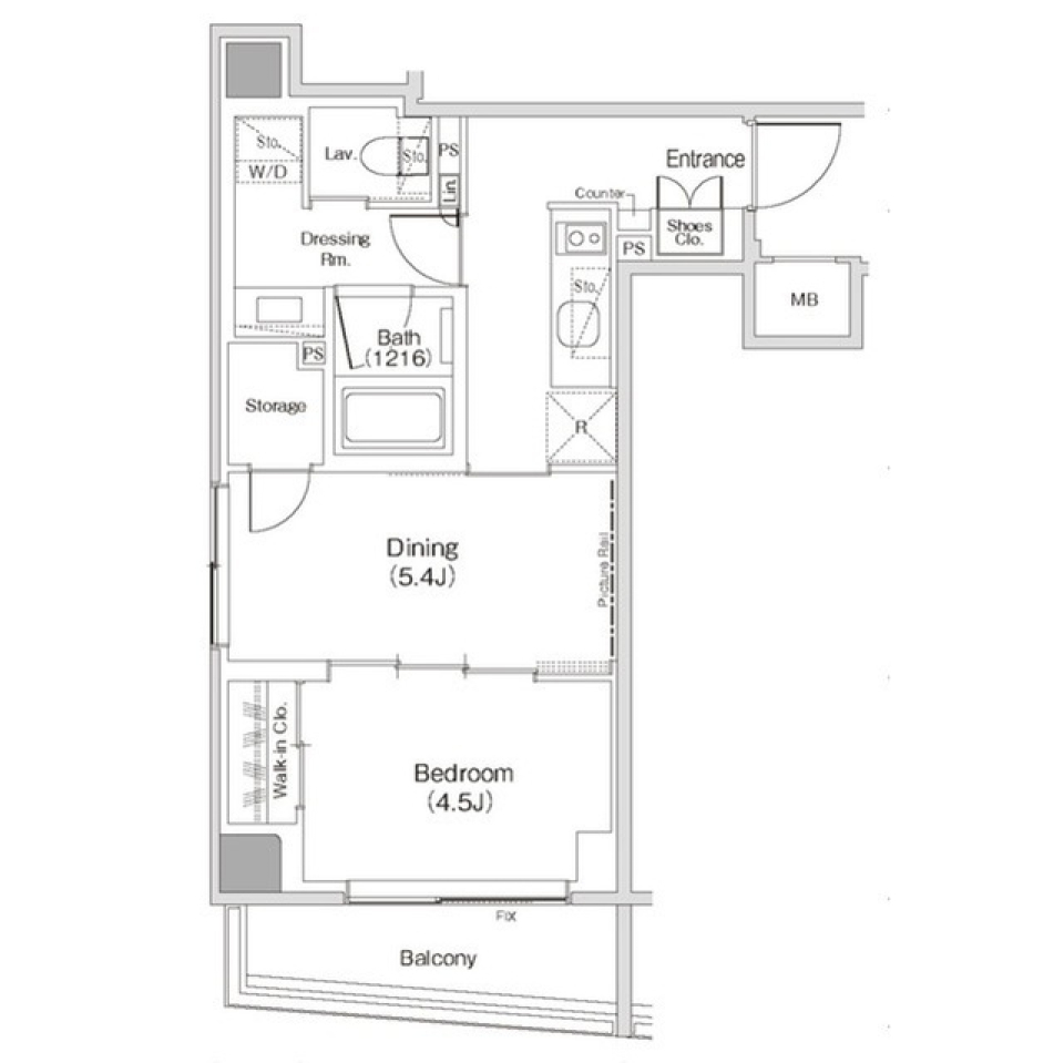 ザ・パークハビオ渋谷クロス　517号室［ペット可］の間取り図