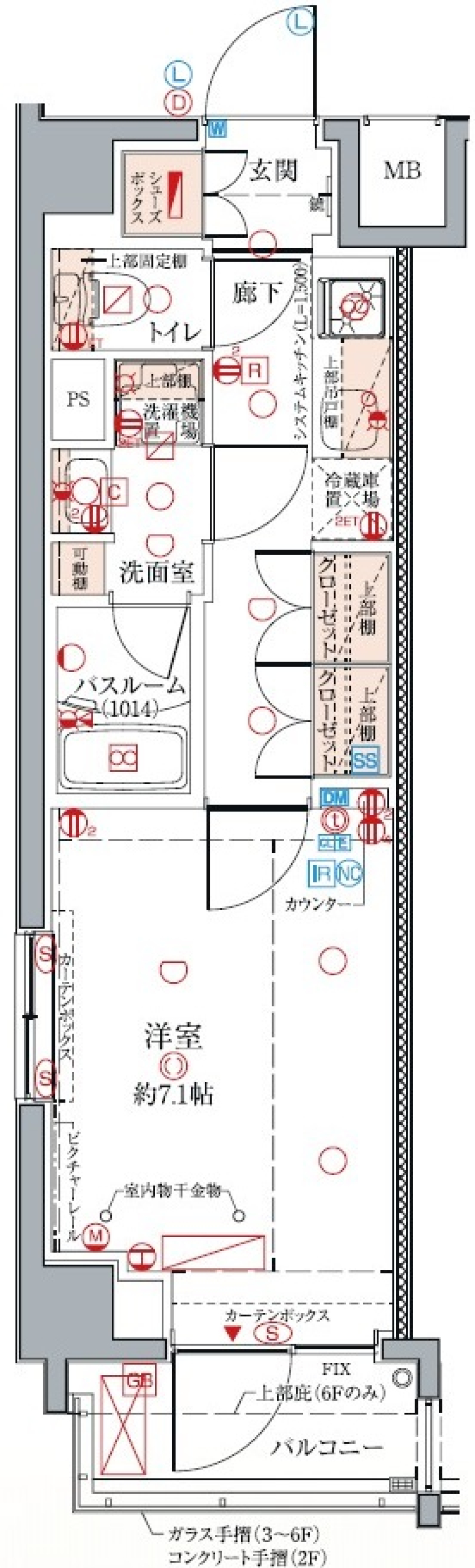 クレヴィスタ亀戸Ⅴ　404号室の間取り図