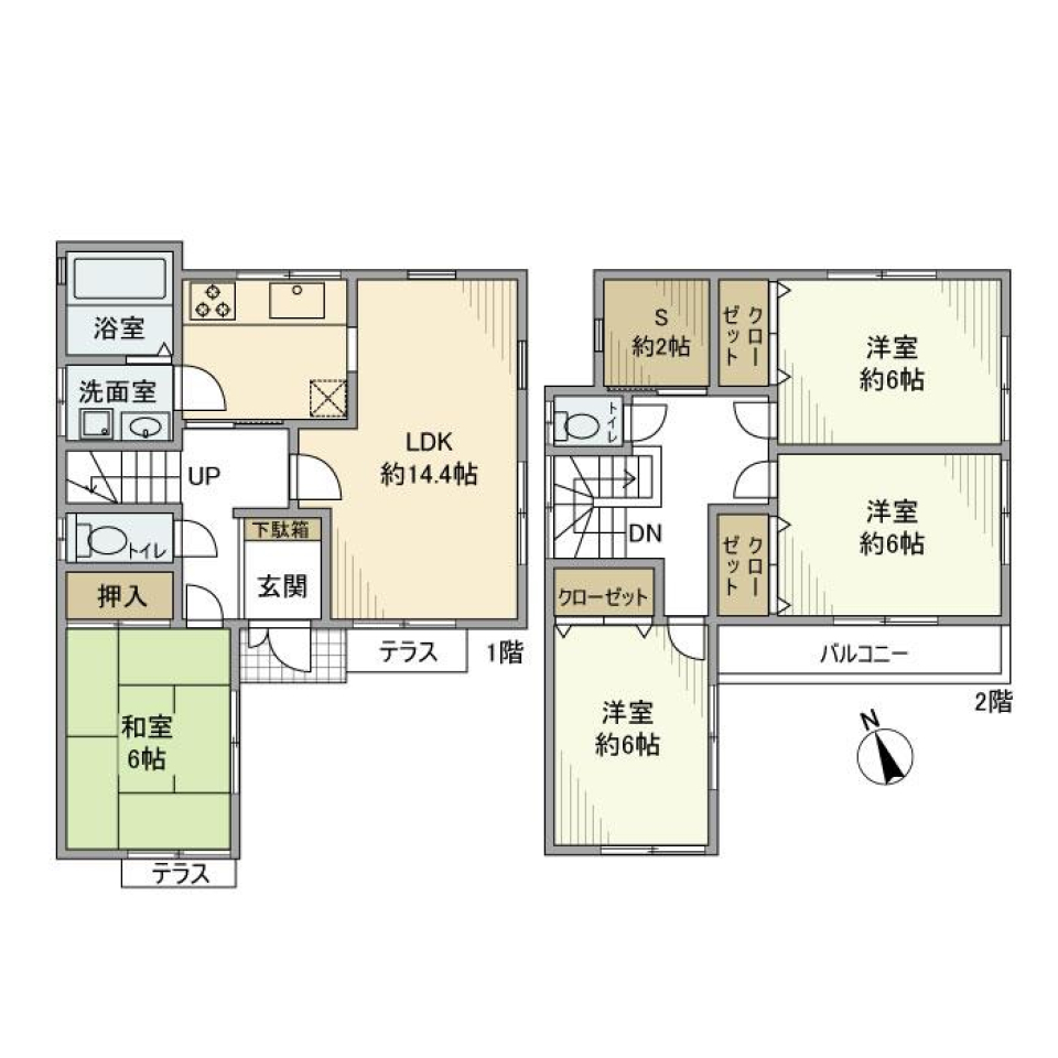 東大泉戸建の間取り図