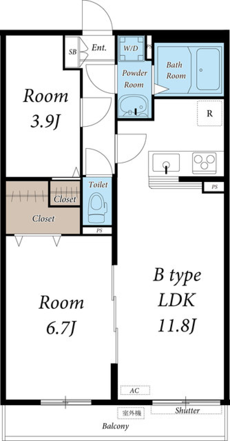 リブリ・立川富士見　305号室の間取り図