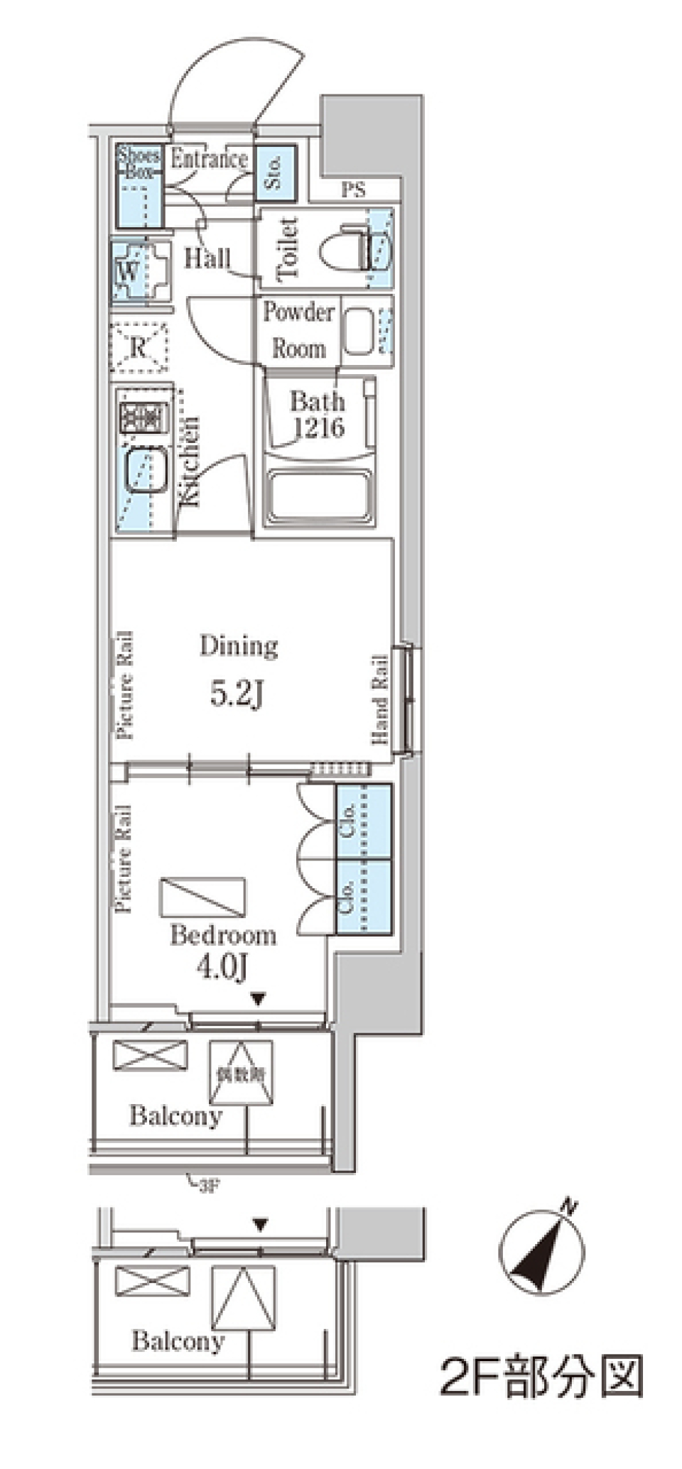 パークアクシス横濱大通り公園　908号室［ペット可］の間取り図