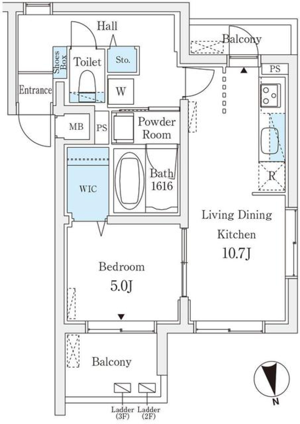ルーチェ白金　403号室の間取り図