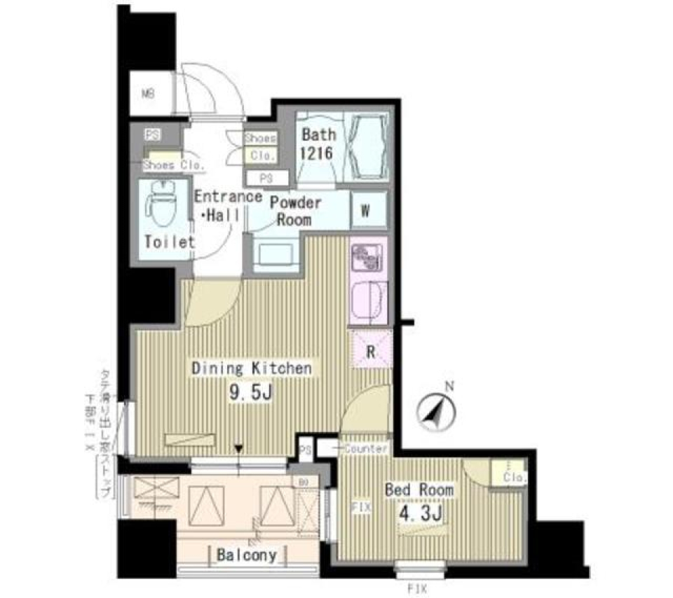 マスターズコート北品川　403号室の間取り図