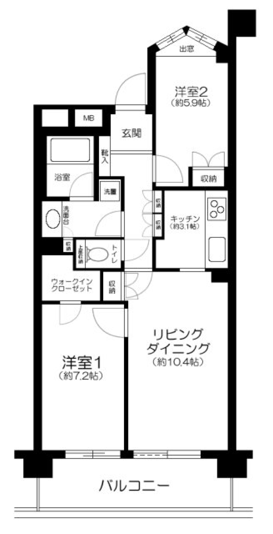 リーデンススクエア横浜鶴見　902号室の間取り図