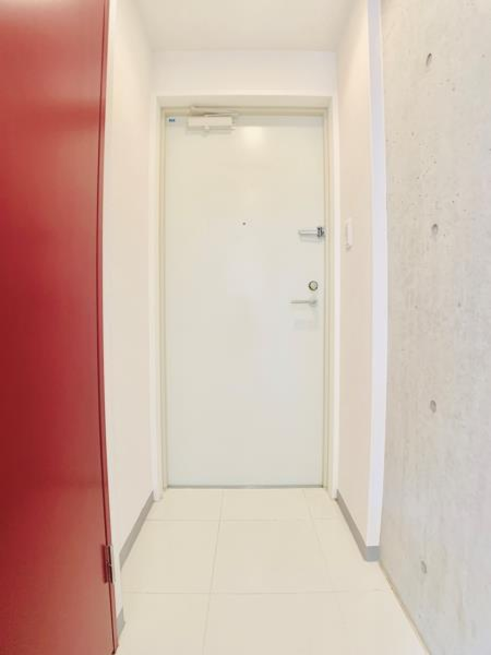 玄関扉が白なのもセンス良い。