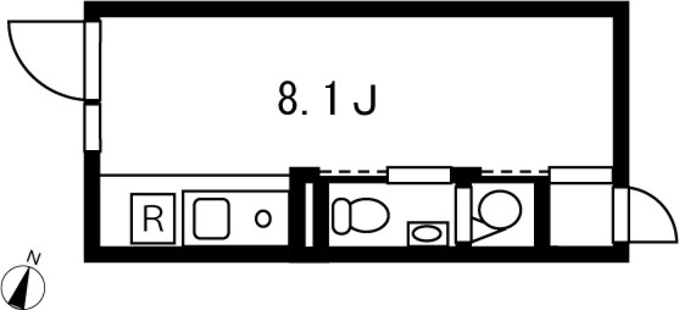 プロト西小山　302号室の間取り図