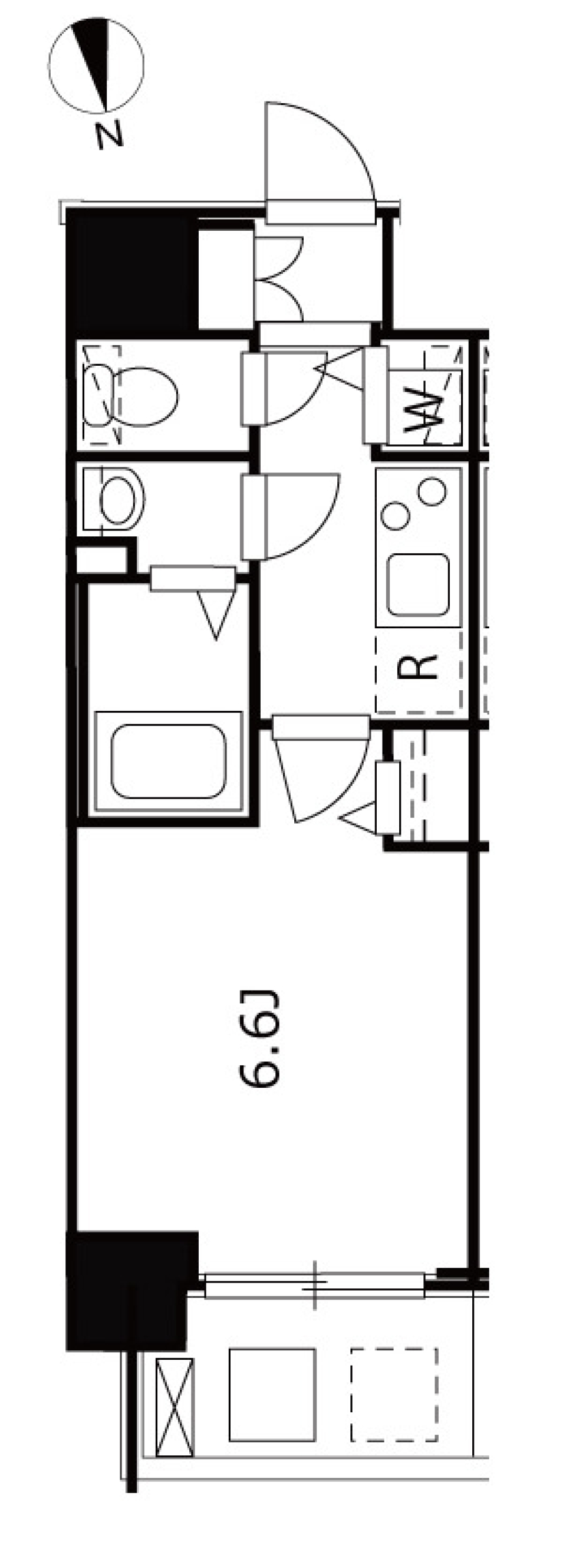 セオリー大阪城サウスゲート　405号室［ペット可］の間取り図