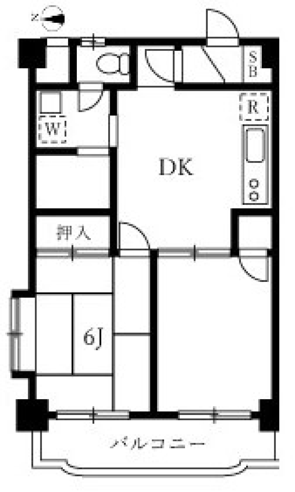 榎本ハイデンス　405号室の間取り図