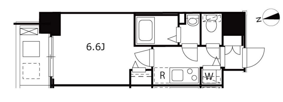 セオリー大阪城サウスゲート　505号室［ペット可］の間取り図