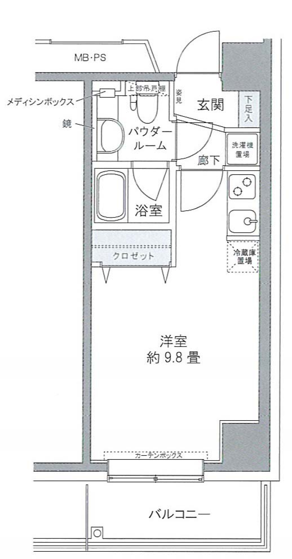 プライムアーバン豊洲　713号室の間取り図