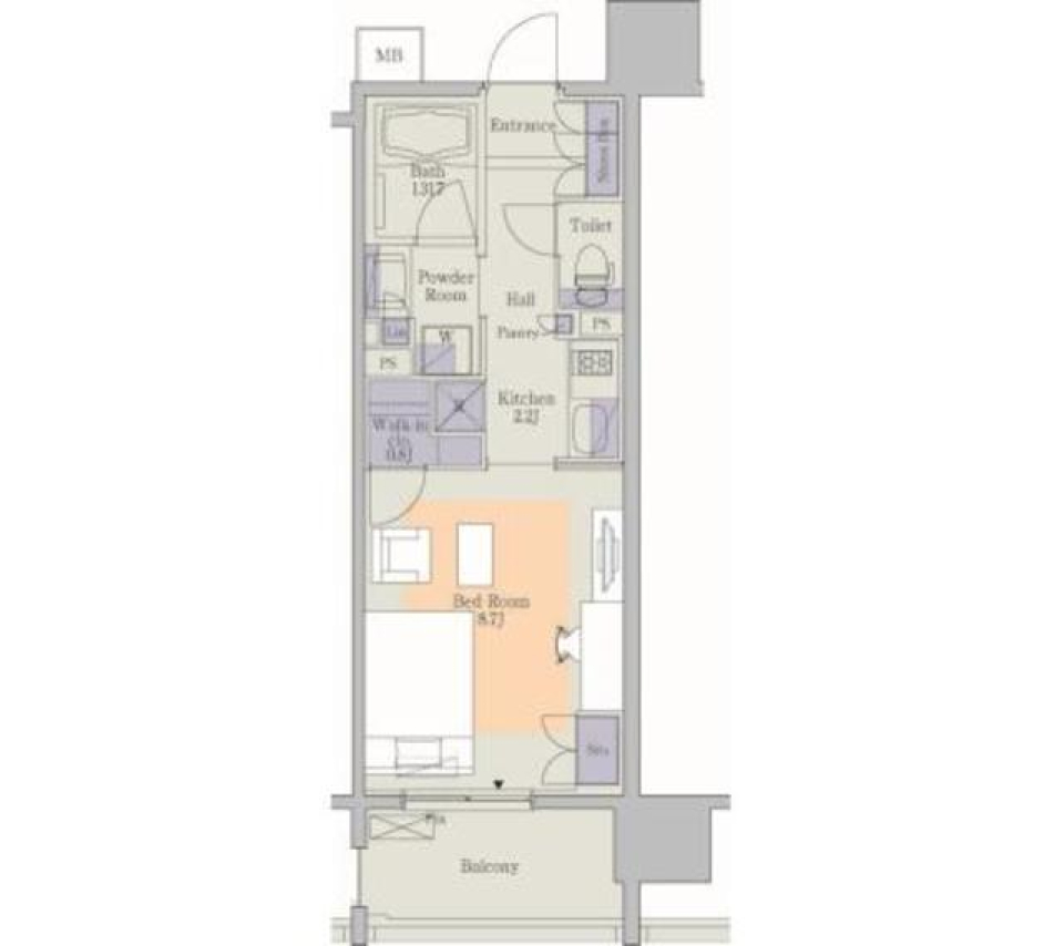 パークアクシス心斎橋の間取り図