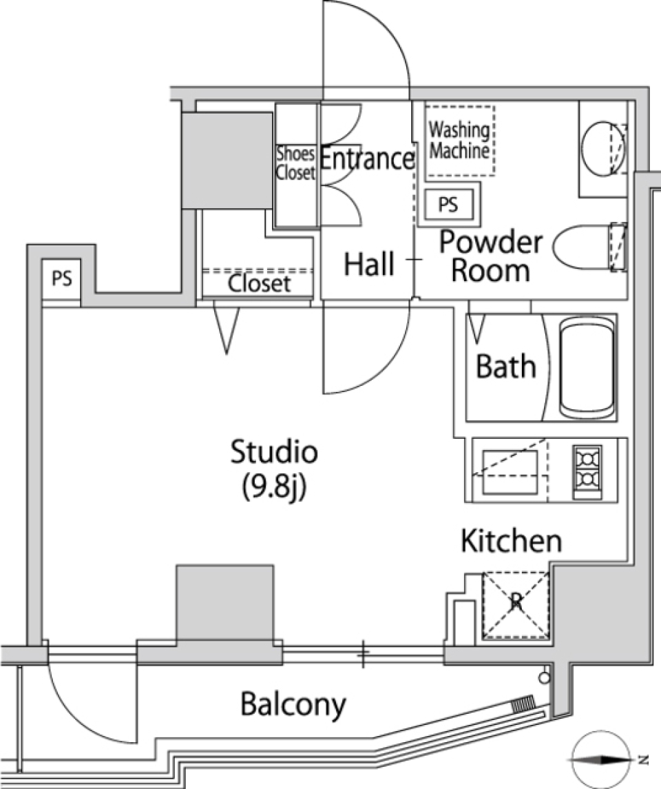 カーサスプレンディッド南麻布　601号室［ペット可］の間取り図