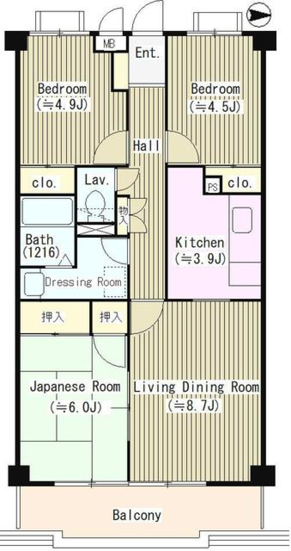 サニーウェル　305号室の間取り図