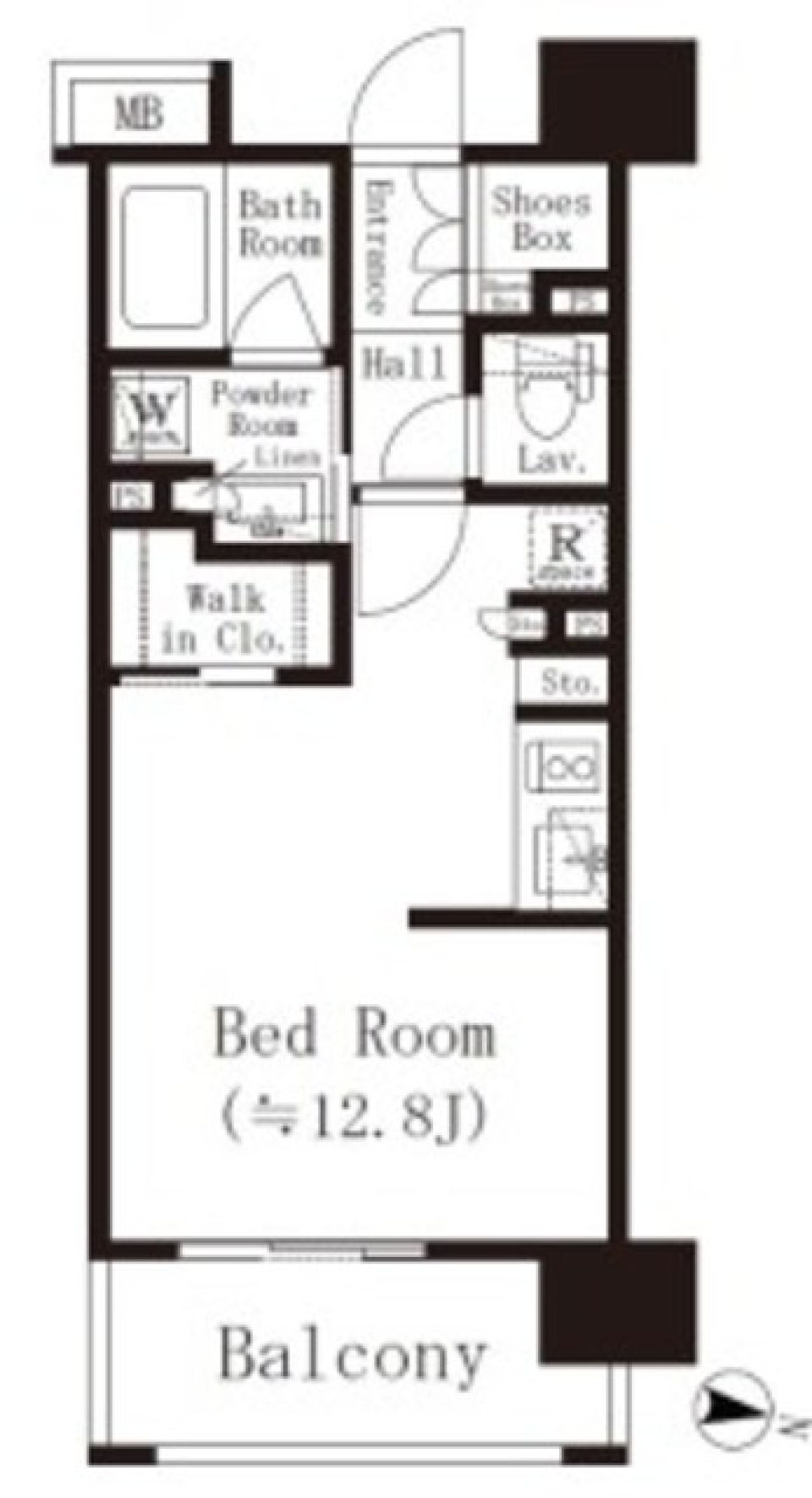 パークアクシス梅田 704号室の間取り図