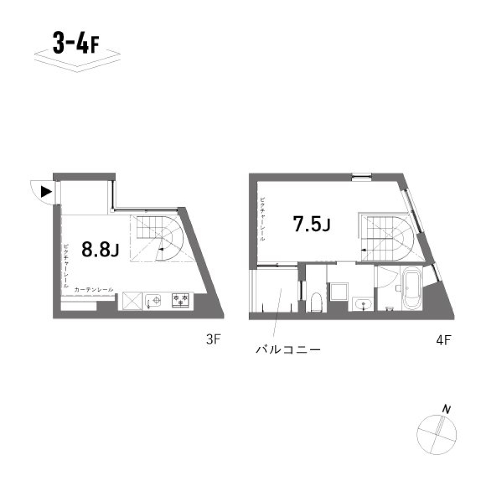 メリハリのある暮らし［ペット可］の間取り図