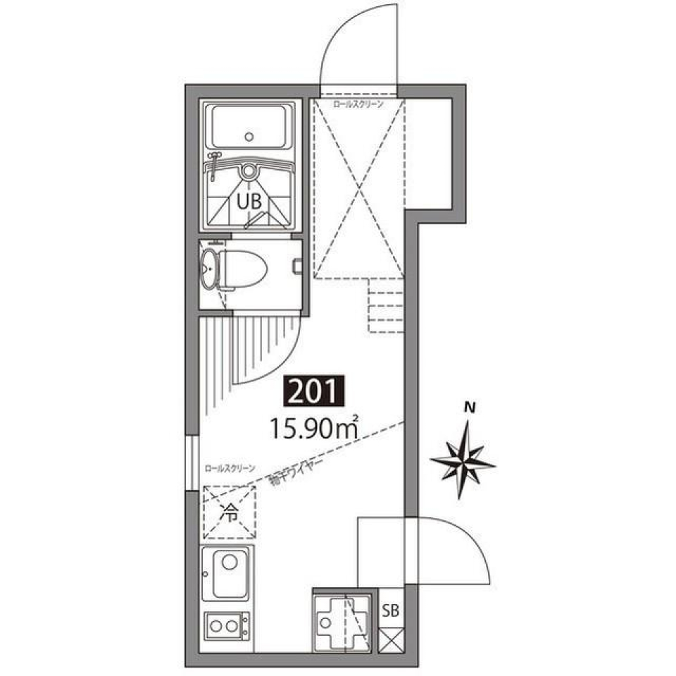 グランエッグス荻窪　201号室の間取り図