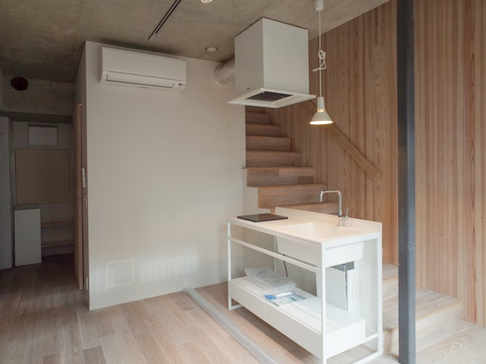 下階にはキッチンと水回りがまとまっています。