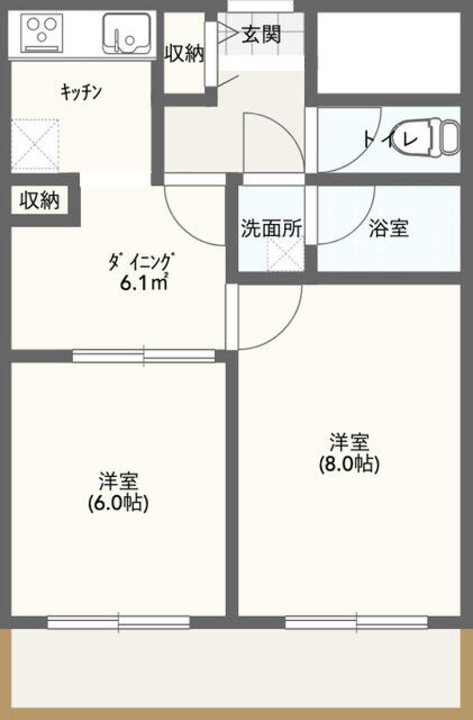 コアロード西新宿　709号室の間取り図