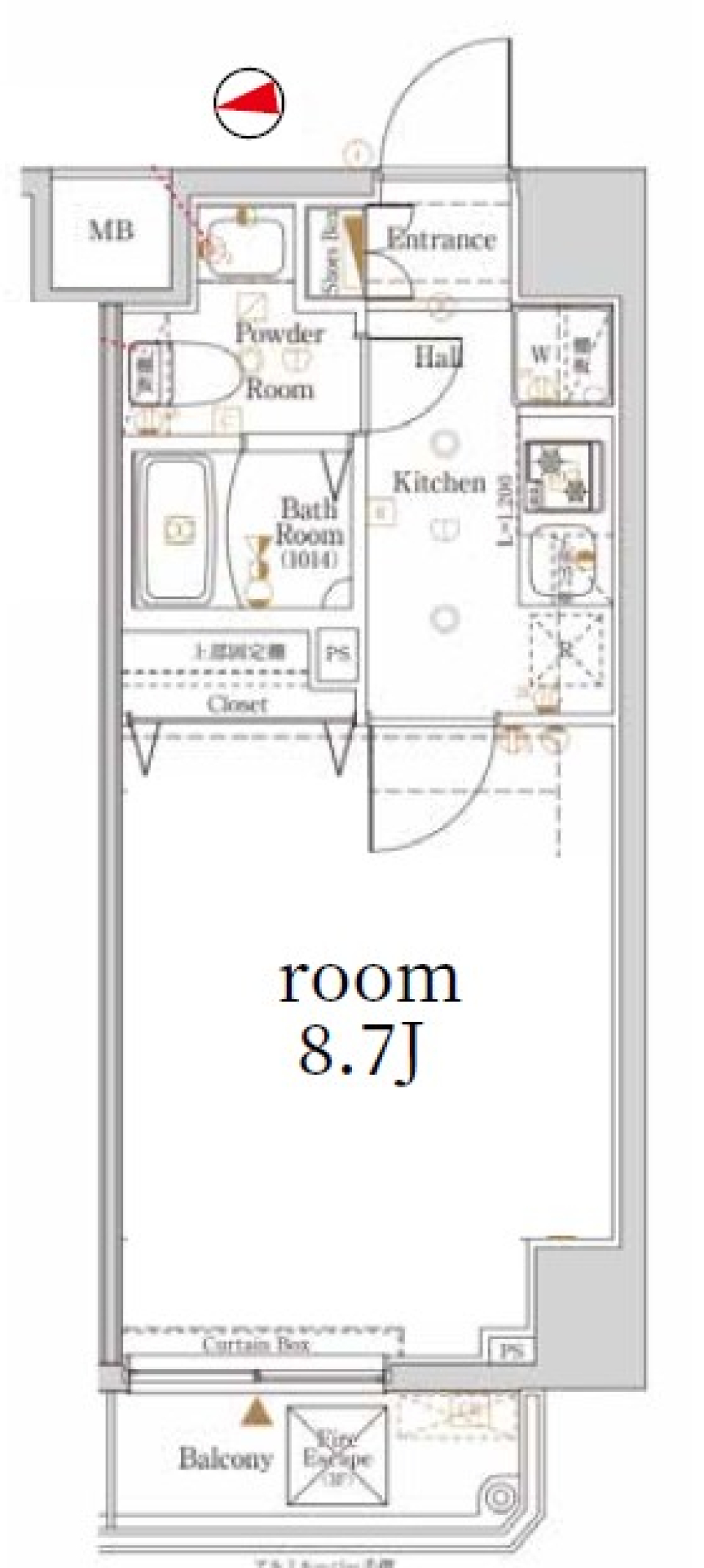 KNOTS浅草／ノッツ浅草　202号室［ペット可］の間取り図