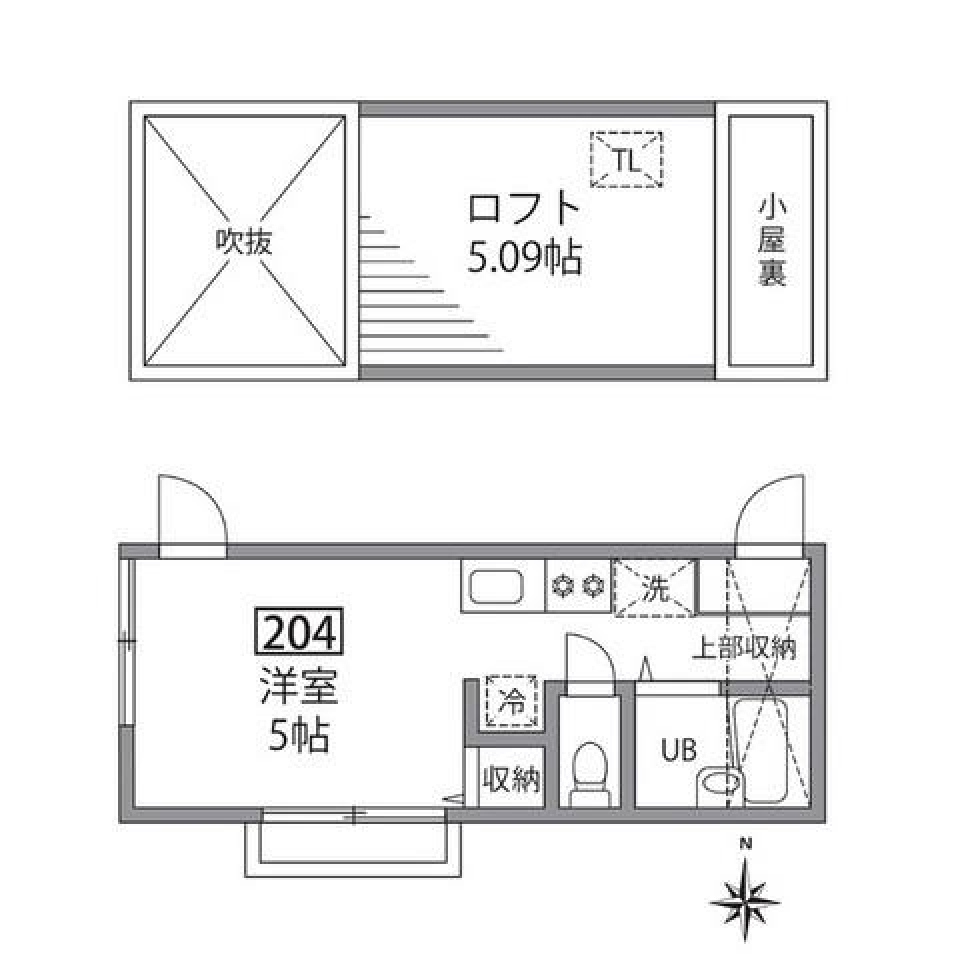 サウスピア吉祥寺 204号室の間取り図