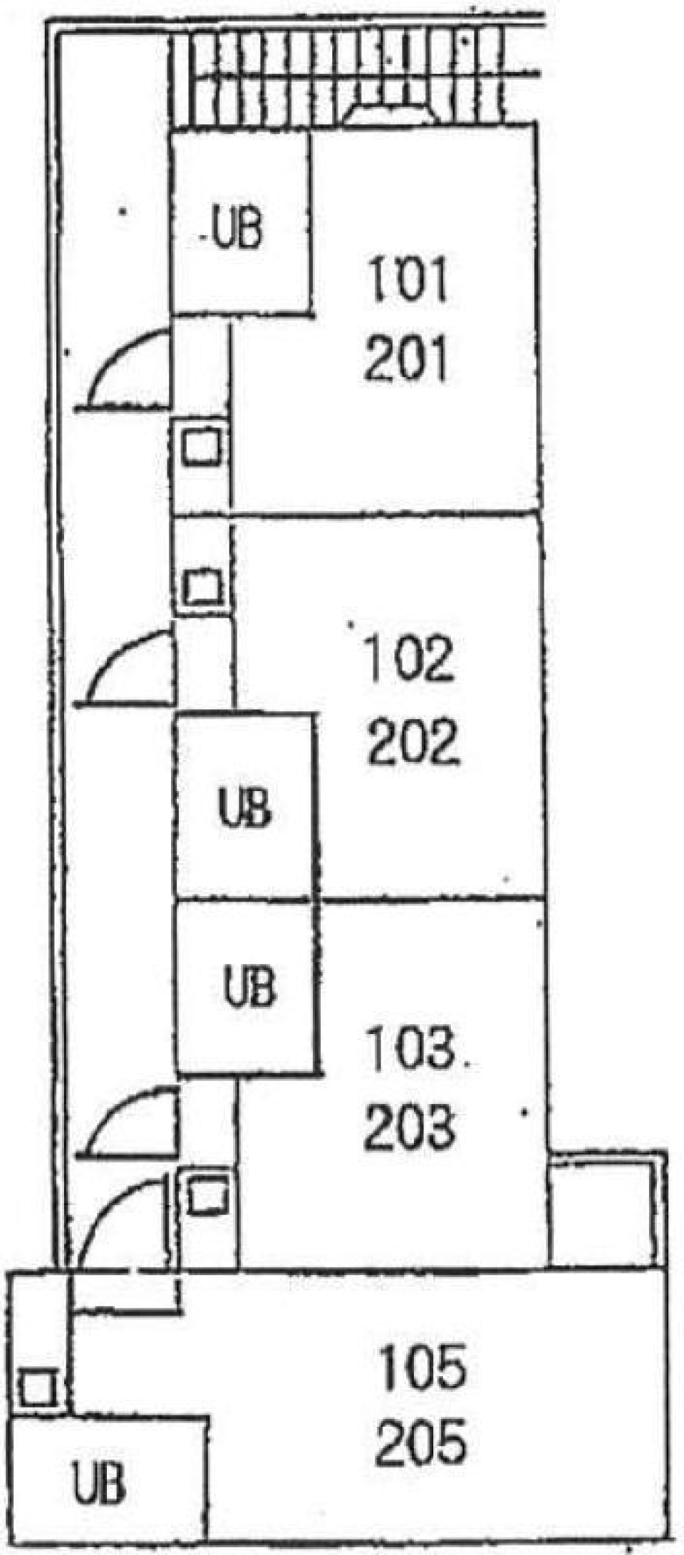 下北沢第1コーポ 201号室の間取り図