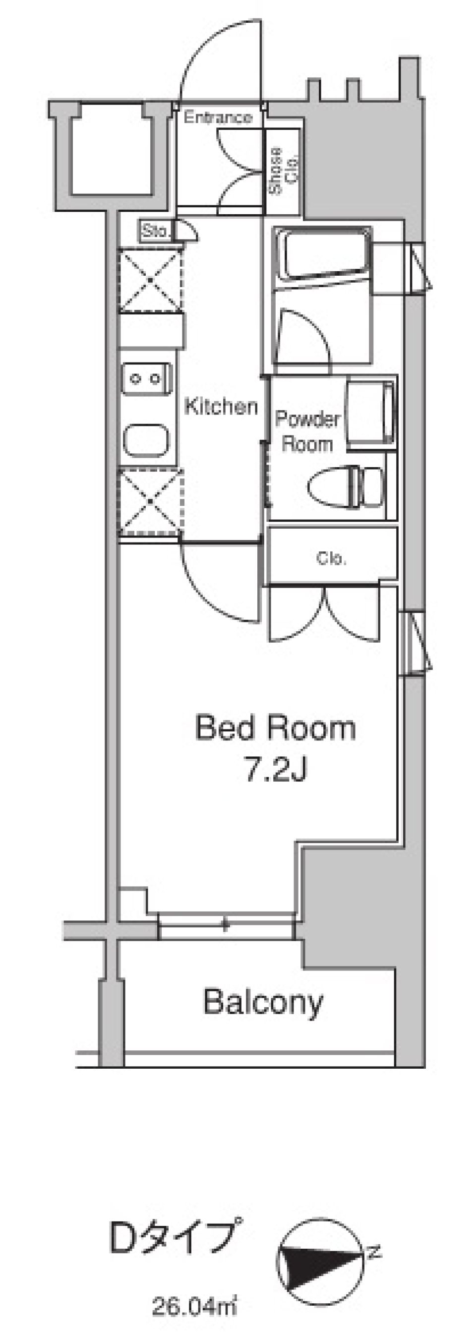 プラウドフラット浅草駒形 806号室の間取り図
