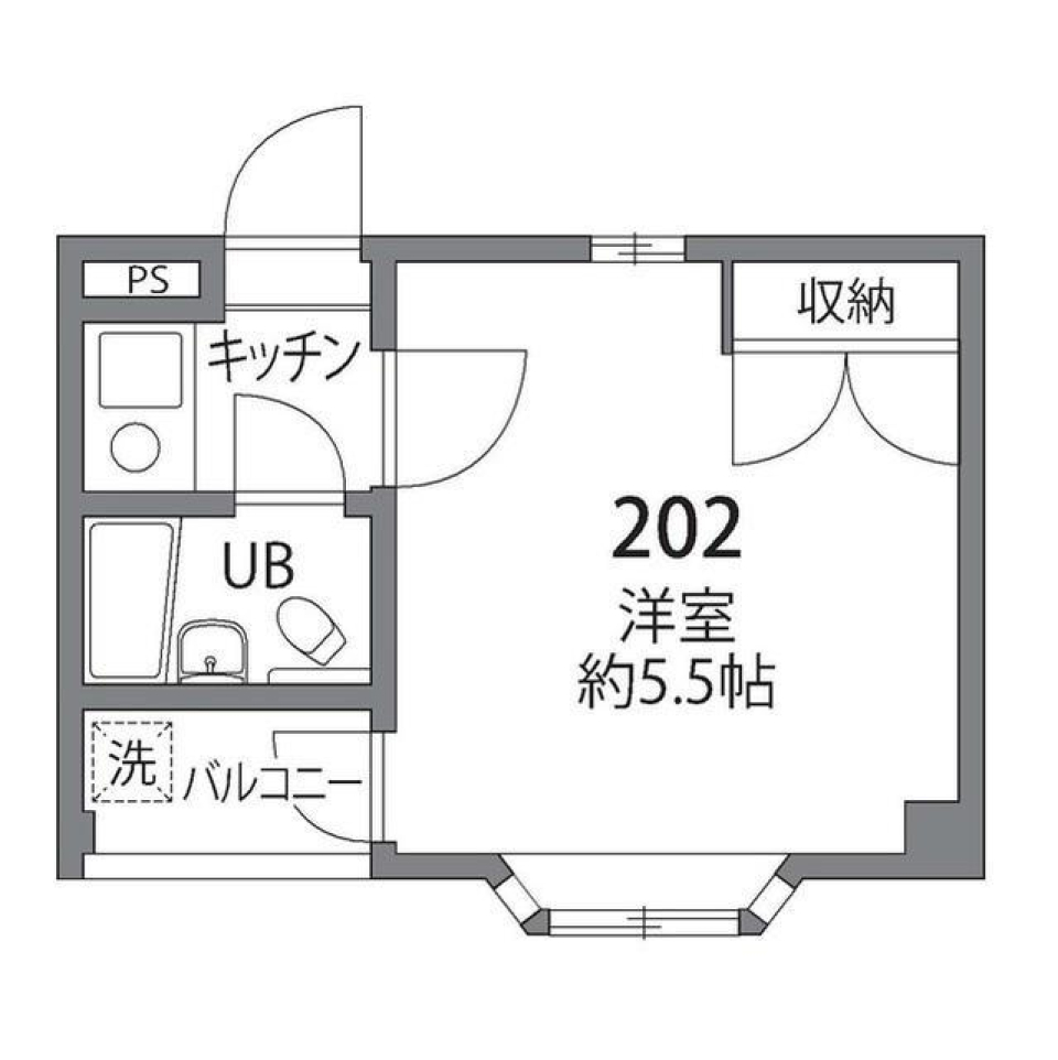 パークシャトー　202号室の間取り図