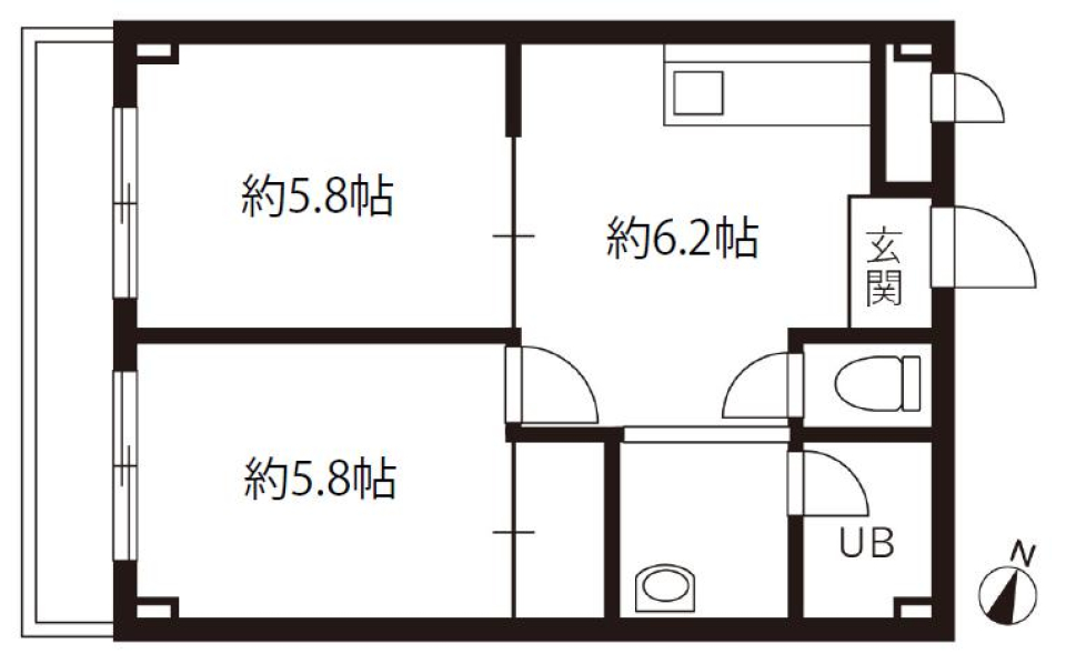 デルフォカーサトーア　302号室の間取り図