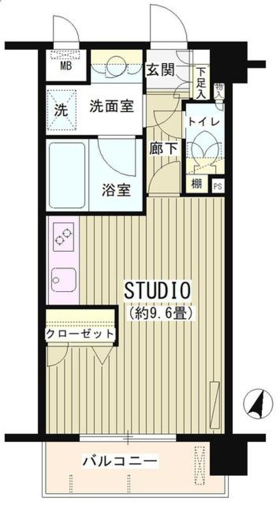 アビテ市ヶ谷五番町　704号室の間取り図