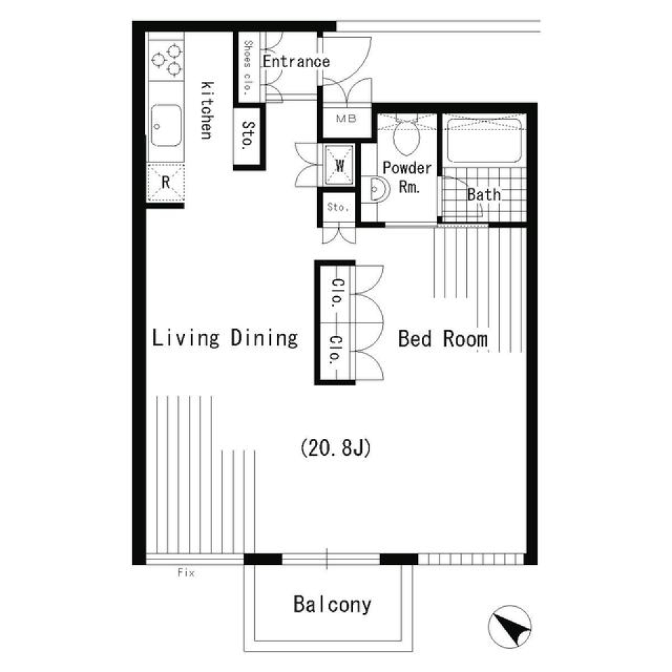 ＬｉｎｋＳ．　218号室の間取り図