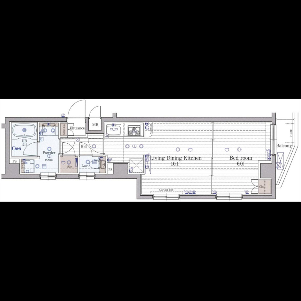 フュージョナル上鷺宮　310号室［ペット可］の間取り図
