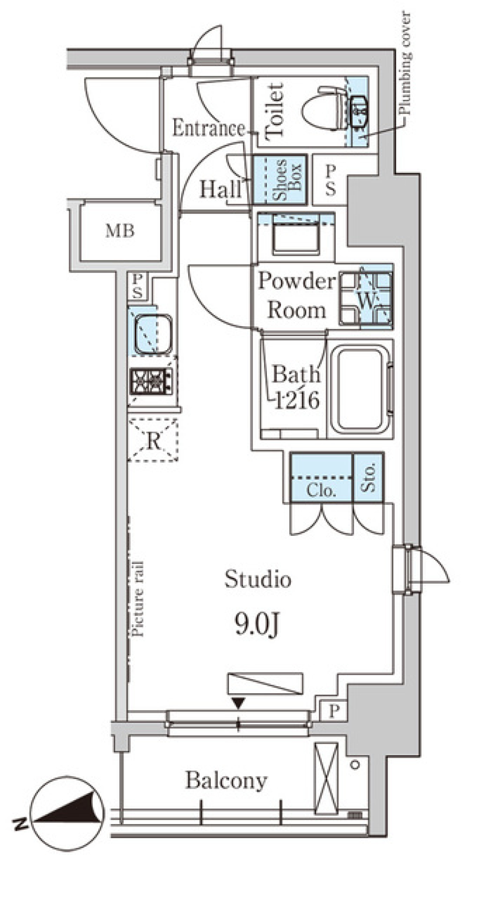 パークアクシス大森レジデンス　407号室［ペット可］の間取り図