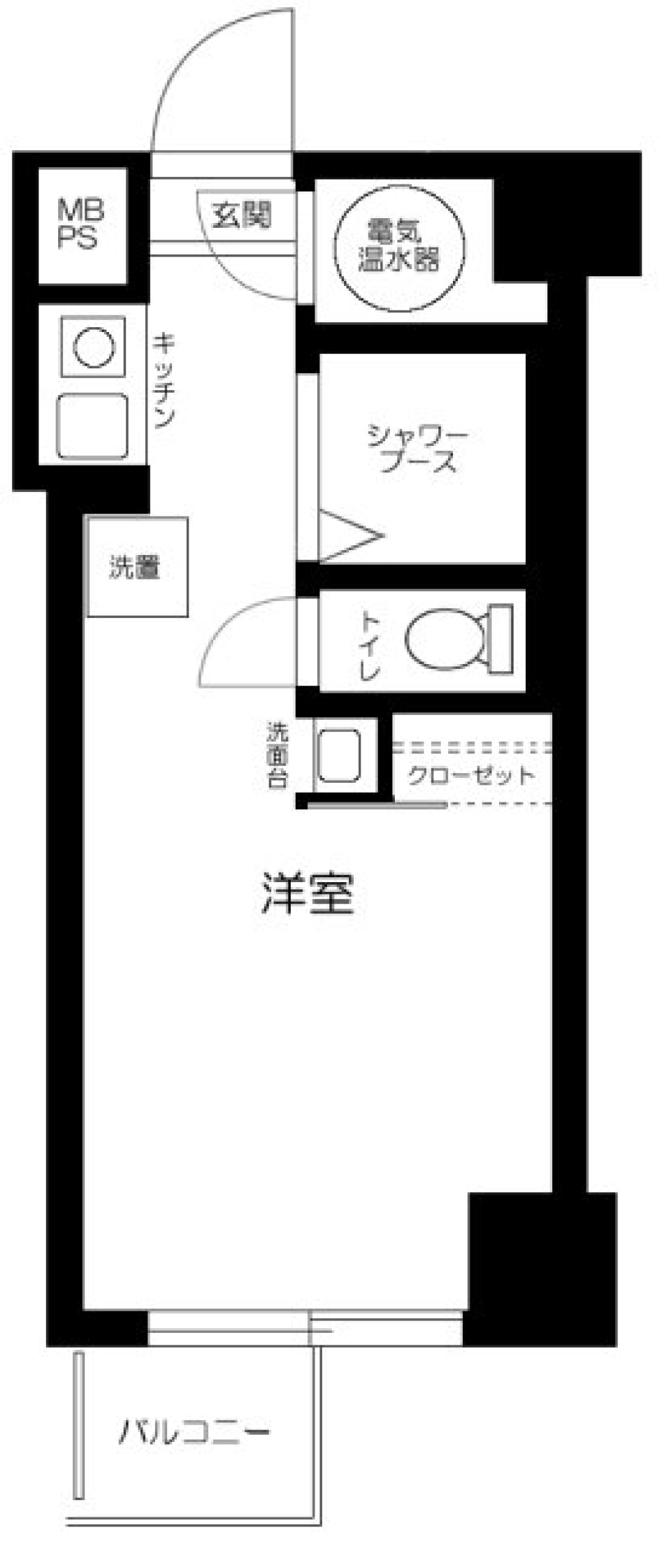 ハイツ芝大門 705号室の間取り図