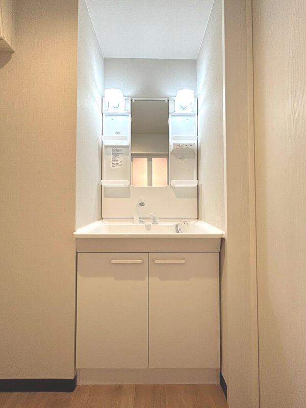 洗面台の収納も期待できそう。